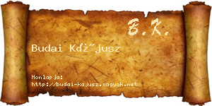 Budai Kájusz névjegykártya